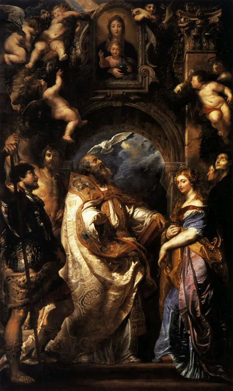 Pyhä Gregorius Suuri ja pyhimyksiä - Peter Paul Rubens