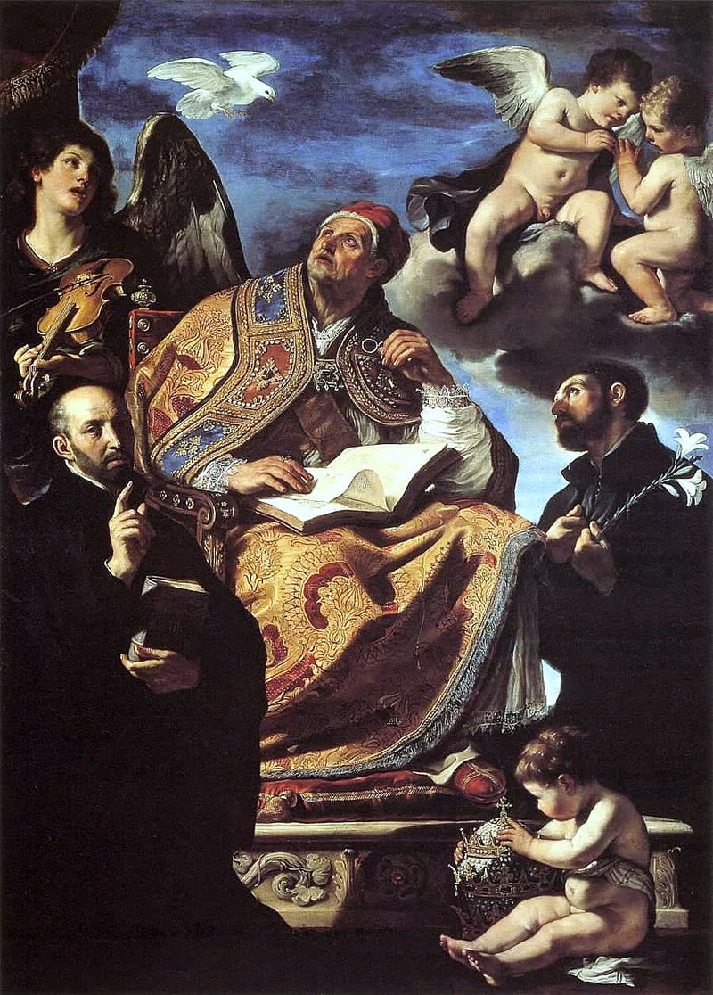 Saint Gregorius Suuren ja jesuiittapapit - Guercino
