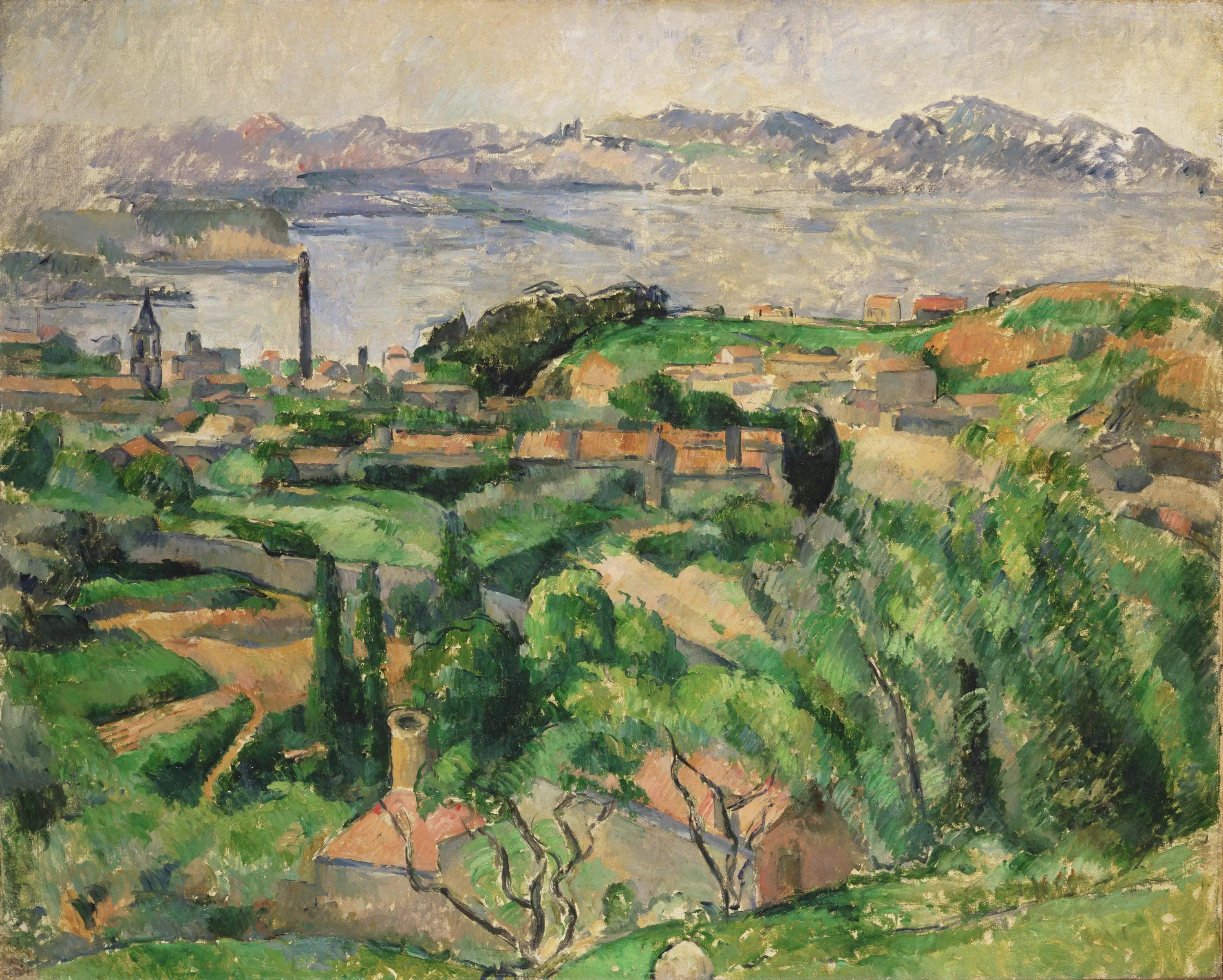 Saint-Henri et le golfe de Marseille - Paul Cézanne image 1 tableau peint à l’huile sur toile