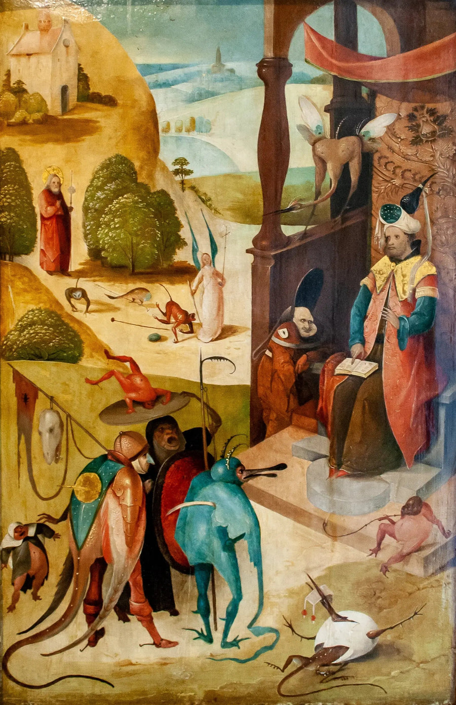 Pyhä Jaakko Majuri ja velho Hermogène - Hieronymus Bosch
