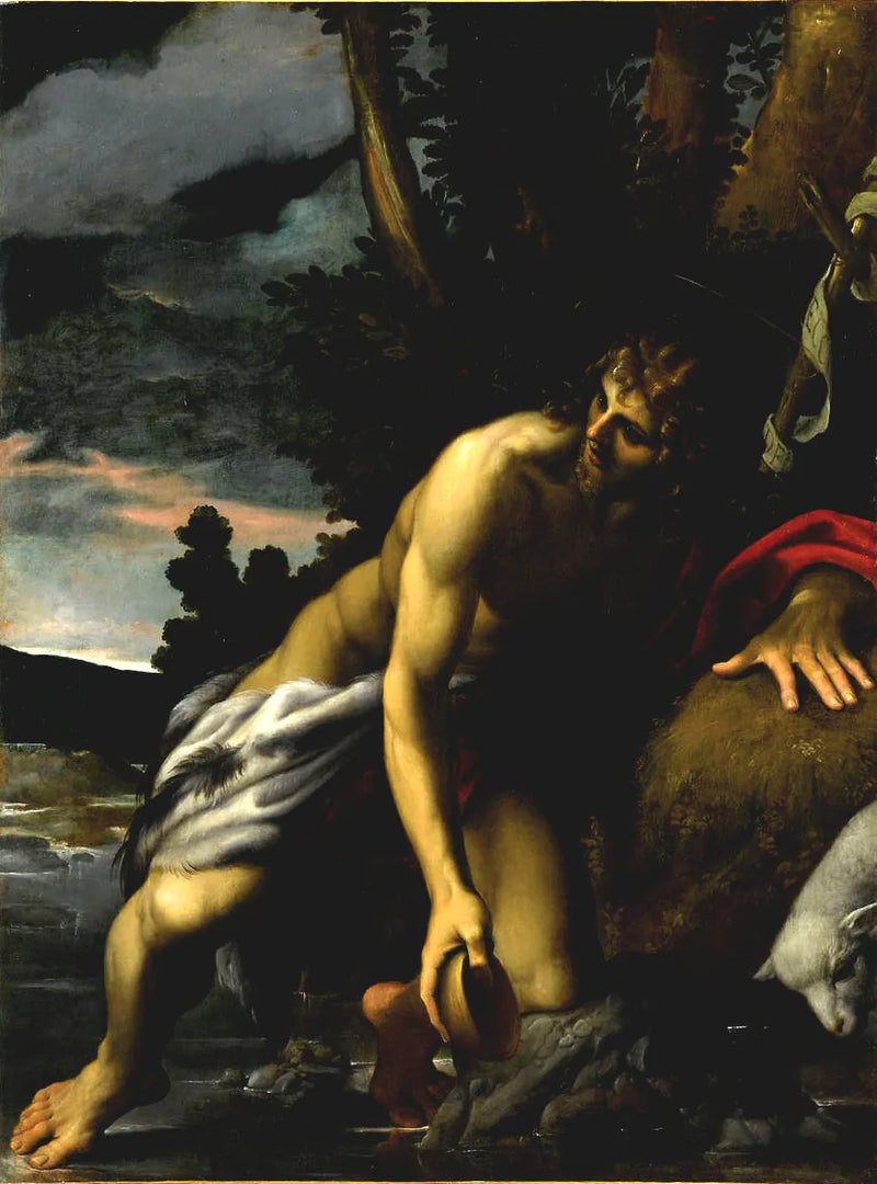 Pyhä Johannes Kastaja lähteessä - Ludovico Carracci