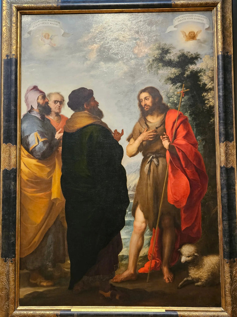 Pyhä Johannes Kastaja kirjoittajien ja fariseusten kanssa - Bartolomé Esteban Murillo