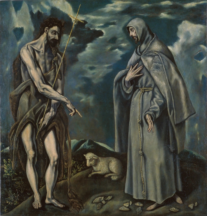 Pyhä Johannes Kastaja ja Pyhä Fransiskus Assisilainen - El Greco