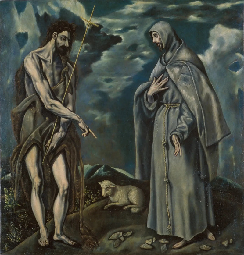 Pyhä Johannes Kastaja ja Pyhä Fransiskus Assisilainen - El Greco