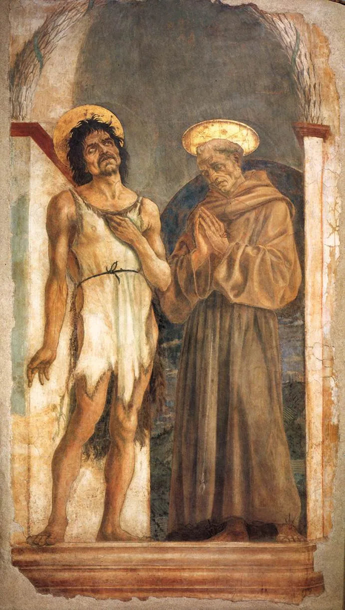 Pyhä Johannes Kastaja ja Pyhä Fransiska - Domenico Veneziano