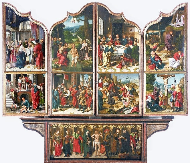 Saint-Jean-Baptiste et Saint Renaud (yksityiskohta). - Joos van Cleve