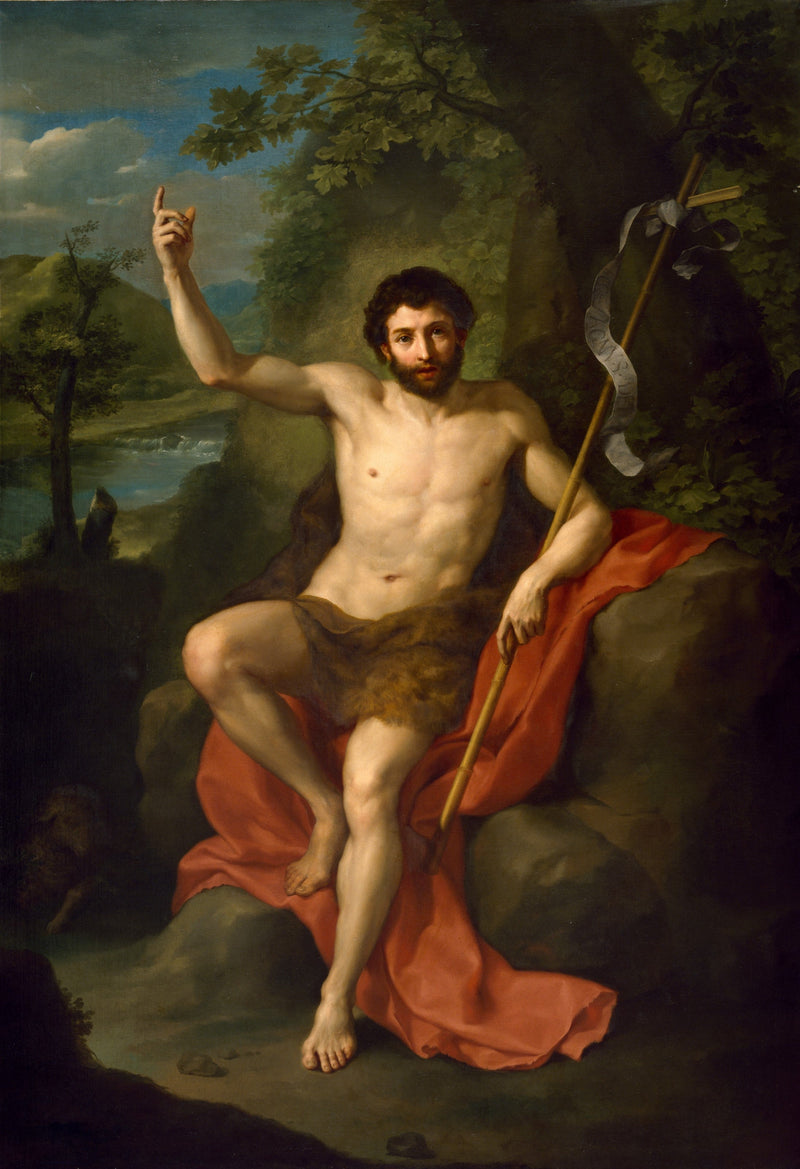 Pyhä Johannes Kastaja saarnaamassa autiomaassa - Anton Raphael Mengs