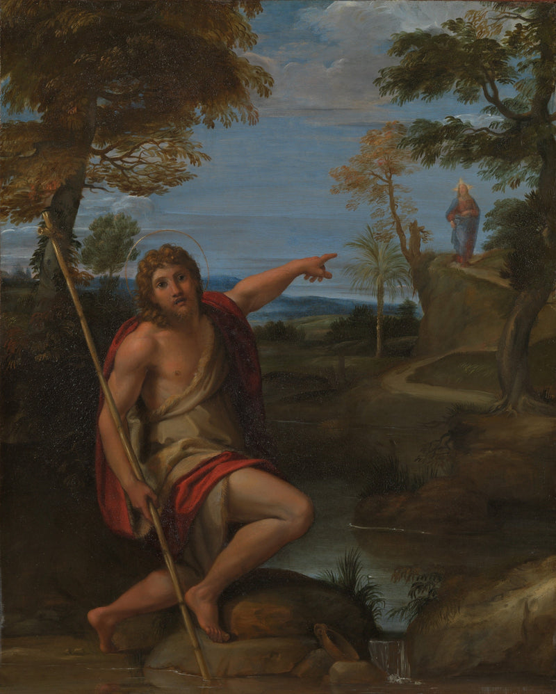 Pyhän Johannes Kastajan todistaminen - Annibale Carracci