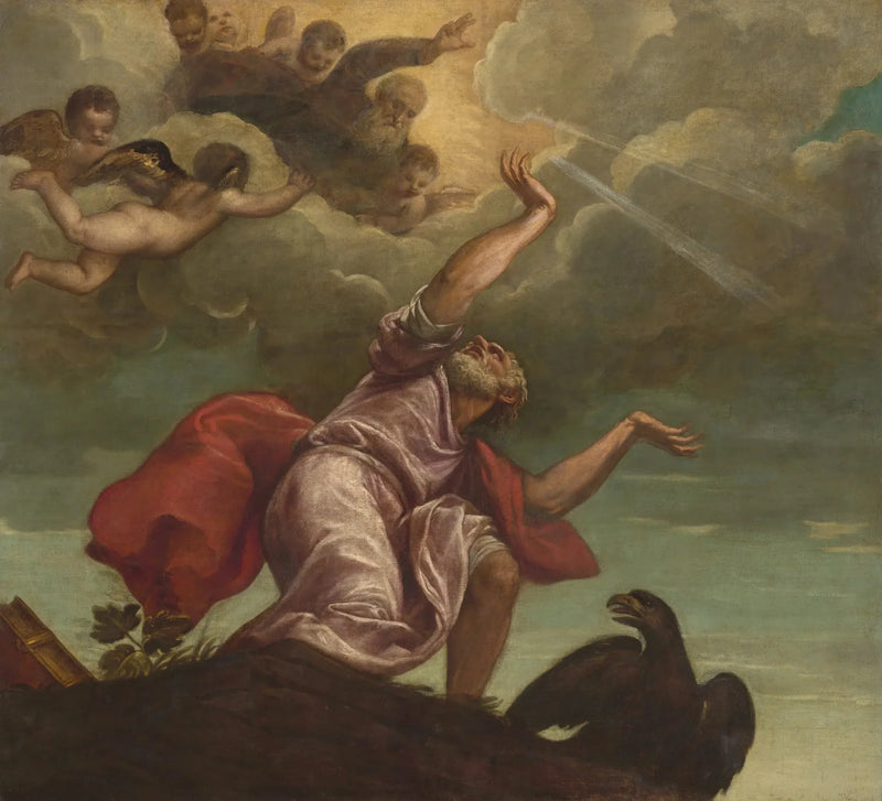 Pyhä Johannes ilmestyksessä Patmoksessa - Titian