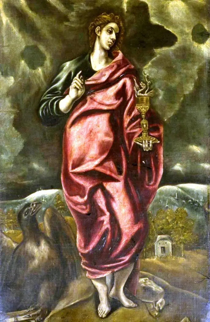 Pyhä Johannes Evankelista seisomassa - El Greco