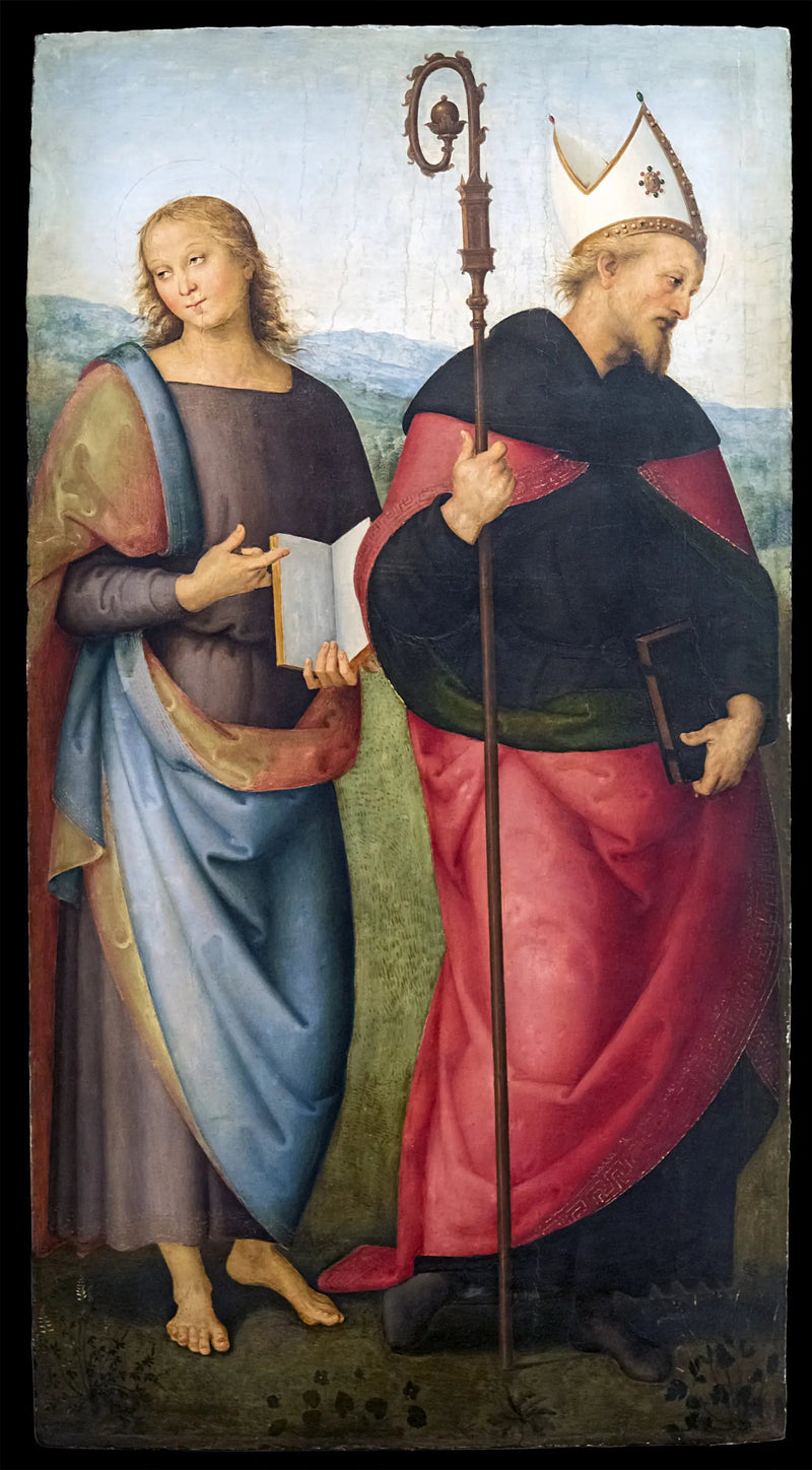 Pyhä Johannes Evankelista ja Pyhä Augustinus - Pietro Perugino