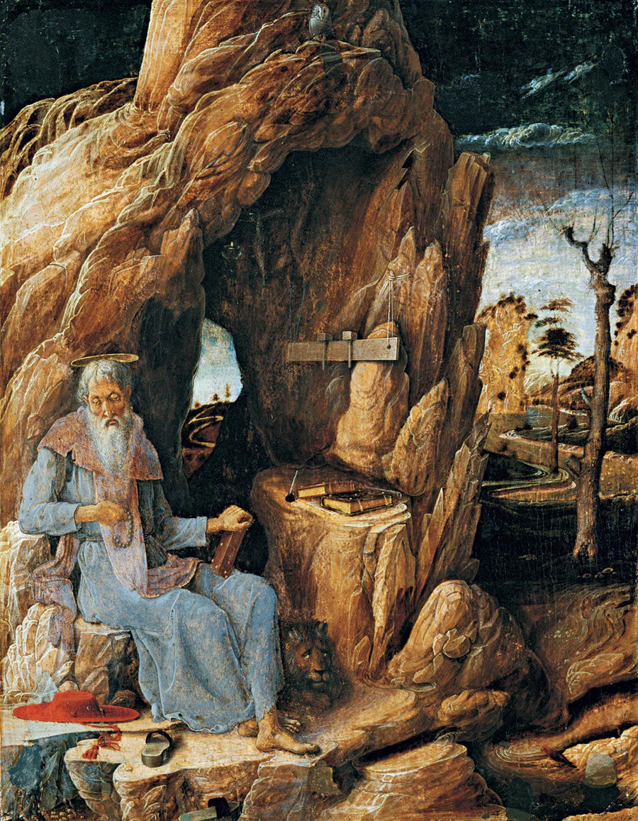 Pyhä Jérôme autiomaassa - Andrea Mantegna