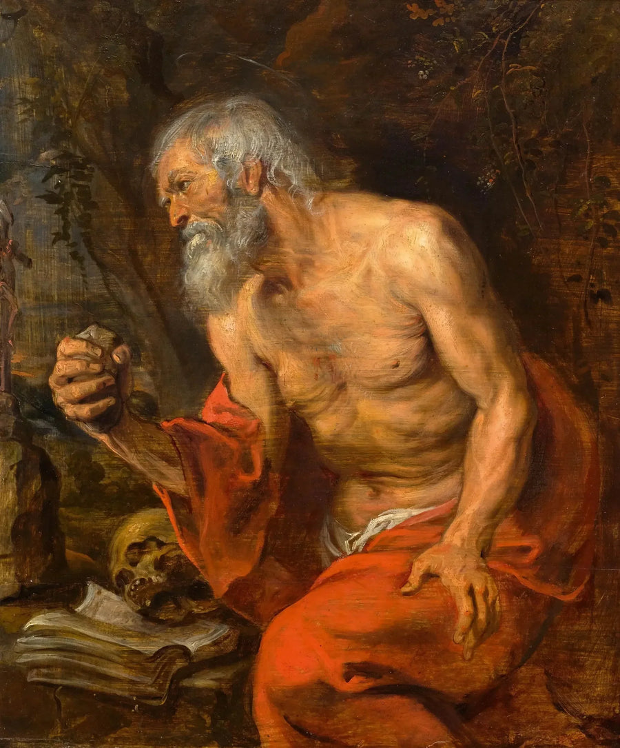 Pyhä Jérömi erämaassa - Antoine van Dyck