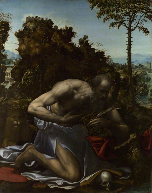 Pyhä Jérôme katumuksessa - Il Sodoma (Giovanni Antonio Bazzi)