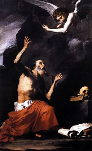 Pyhä Hieronymus ja tuomion enkeli - Jusepe de Ribera