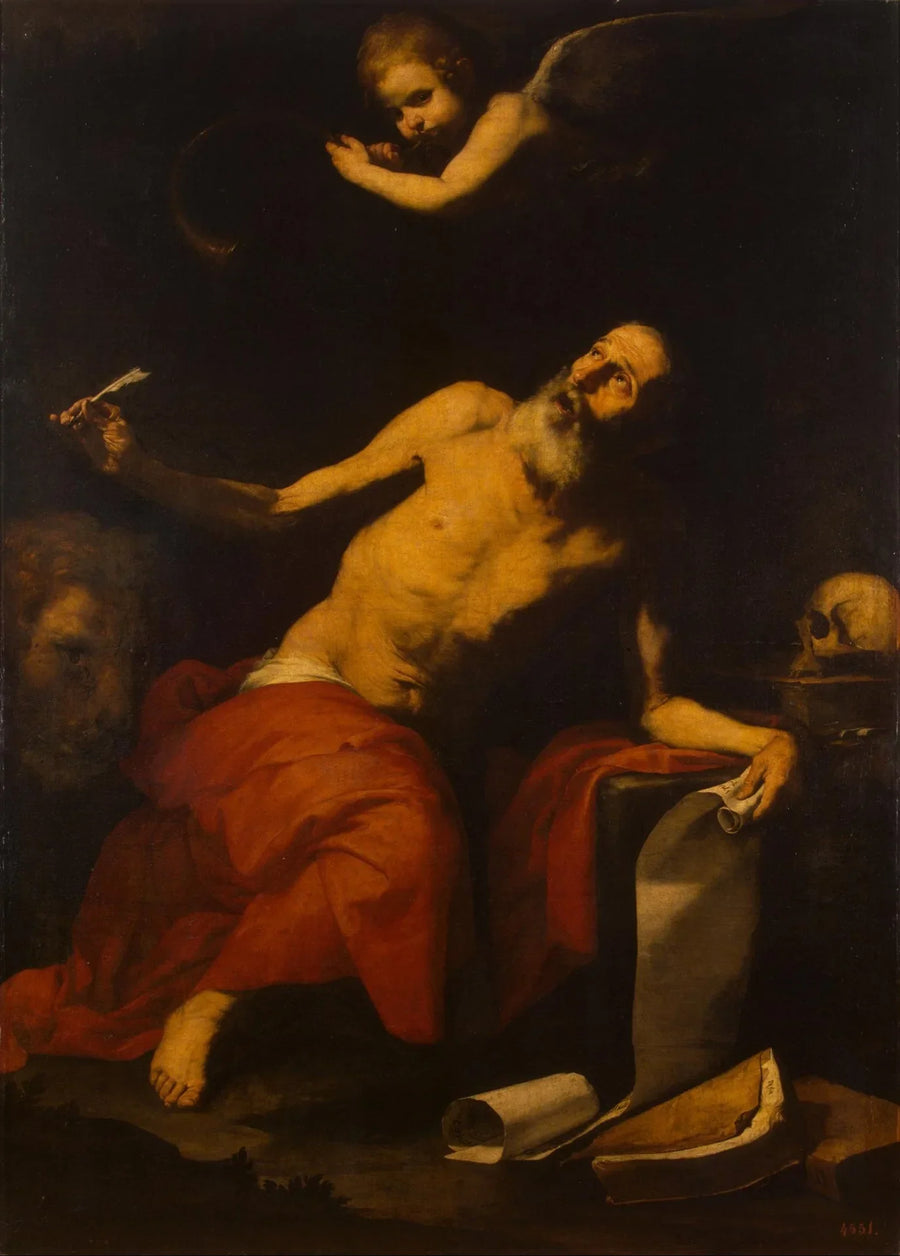 Pyhä Jérôme ja enkeli - Jusepe de Ribera