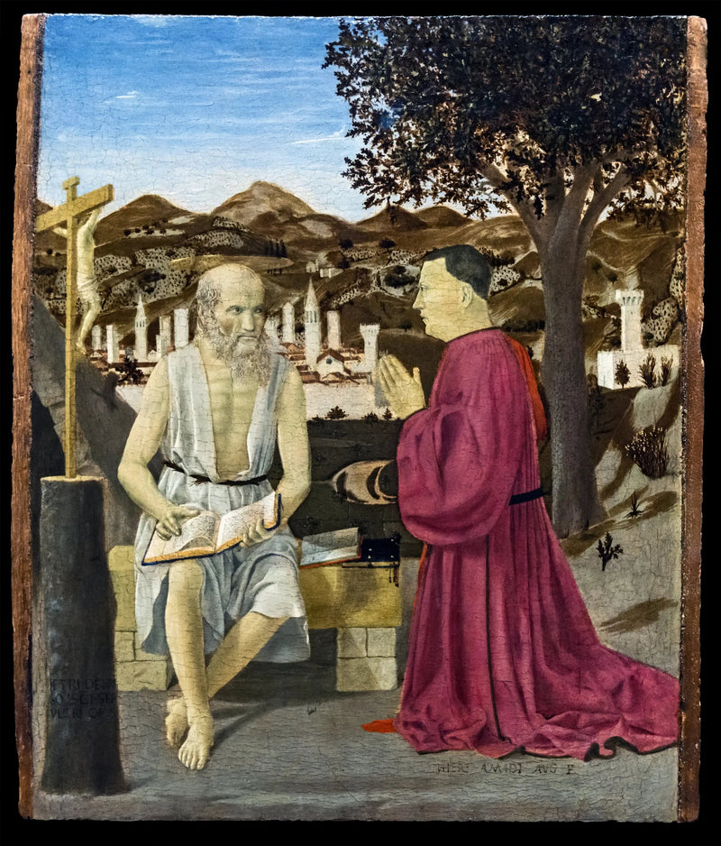 Pyhä Hieronymus ja lahjoittaja Girolamo Amadi - Piero della Francesca