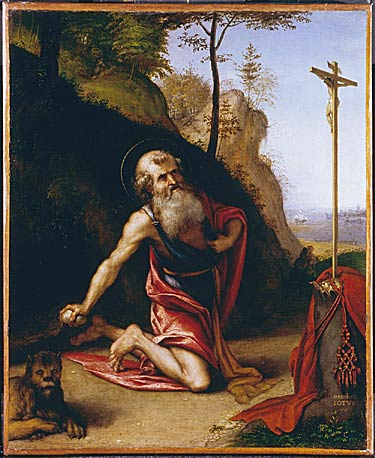 Pyhä Hieronymus katumuksessa - Lorenzo Lotto