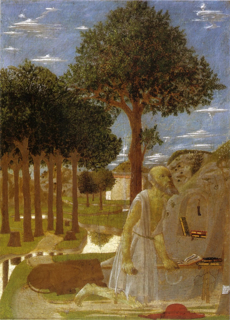Pyhä Hieronymus katumuksessa - Piero della Francesca