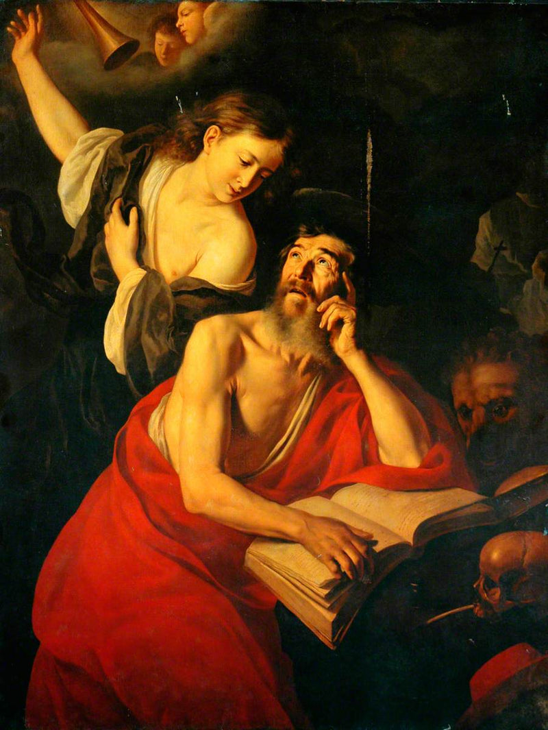 Pyhä Jérömi enkelien vierailulla - Jusepe de Ribera