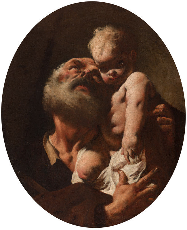 Pyhä Joosef ja lapsi - Giovanni Battista Piazzetta