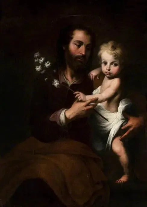 Pyhä Joosef ja Jeesus-lapsi - Bartolomé Esteban Murillo