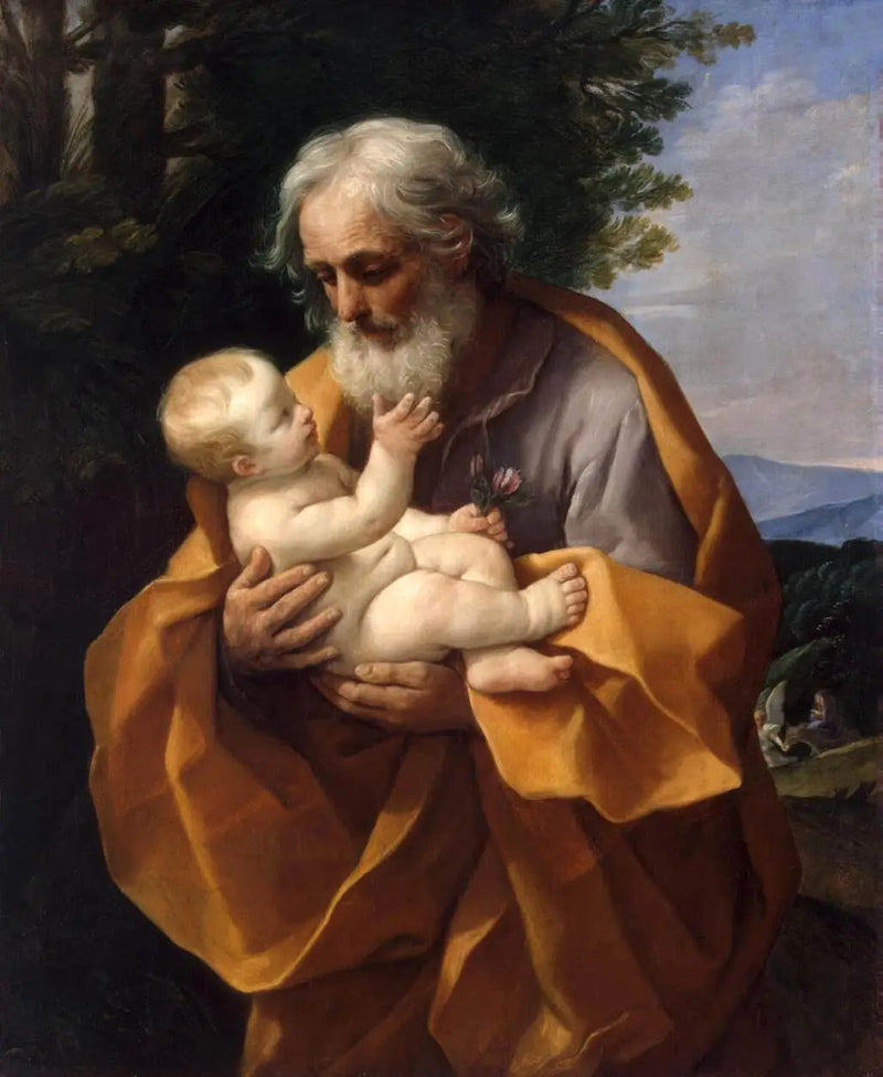 Pyhä Joosef ja Jeesus-lapsi sylissään - Guido Reni