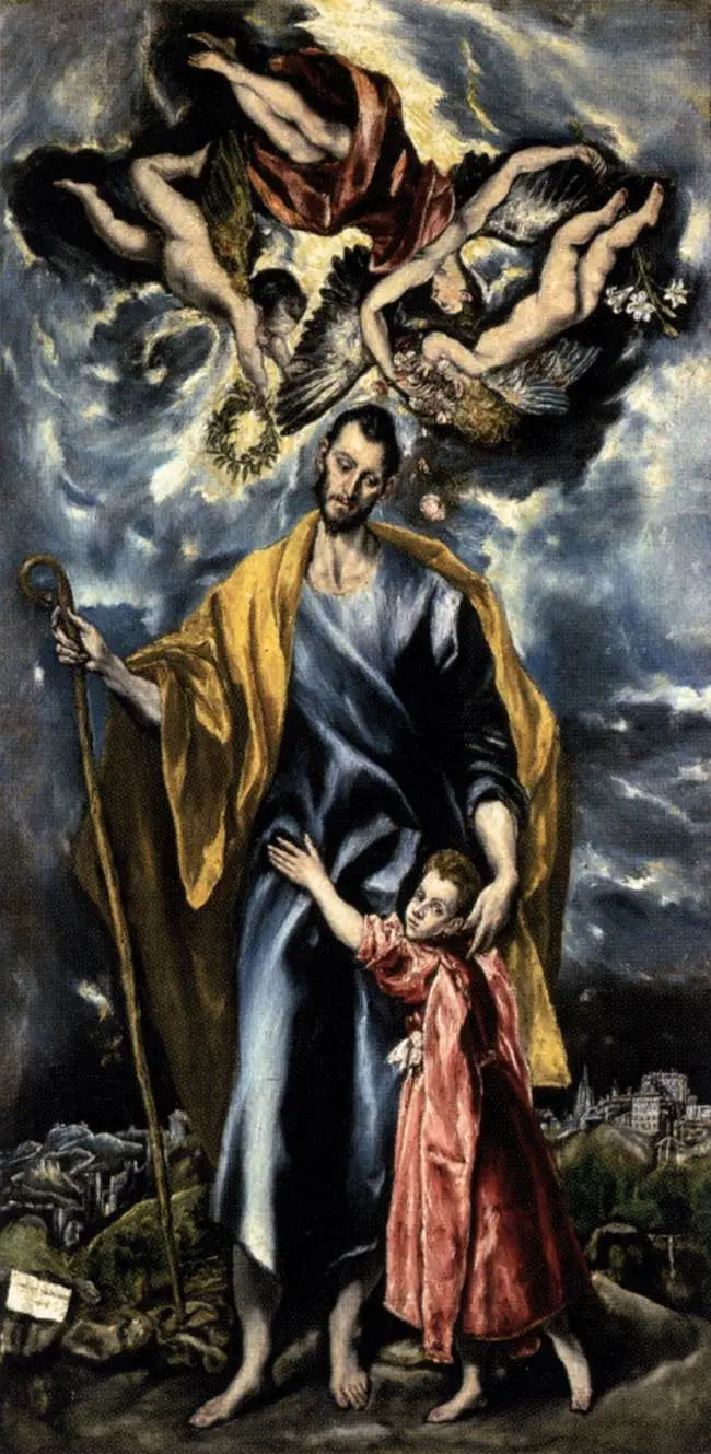 Pyhä Joosef ja Jeesus-lapsi - El Greco