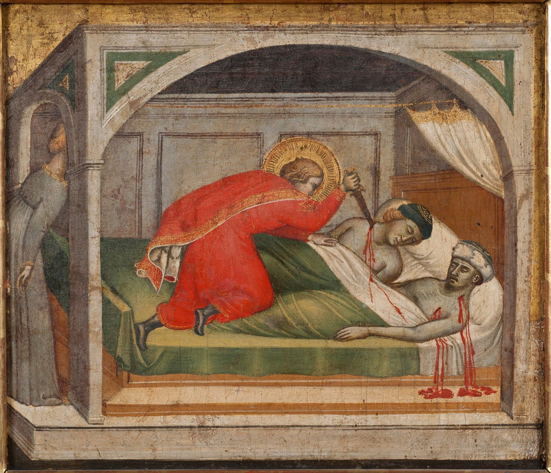 Saint Julien murhaa vanhempansa - Spinello Aretino