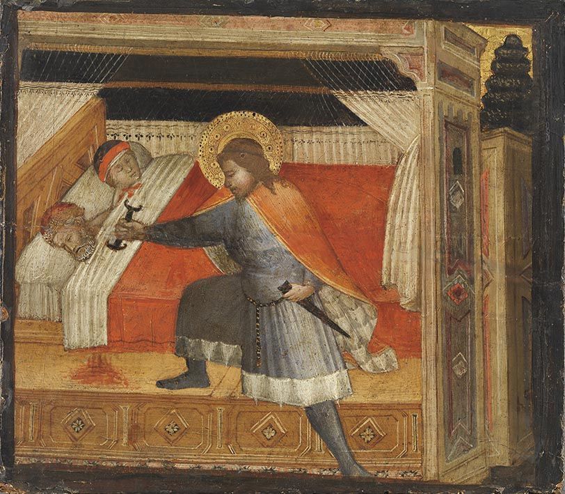 Saint Julien tuhoaa vanhempansa - Agnolo Gaddi