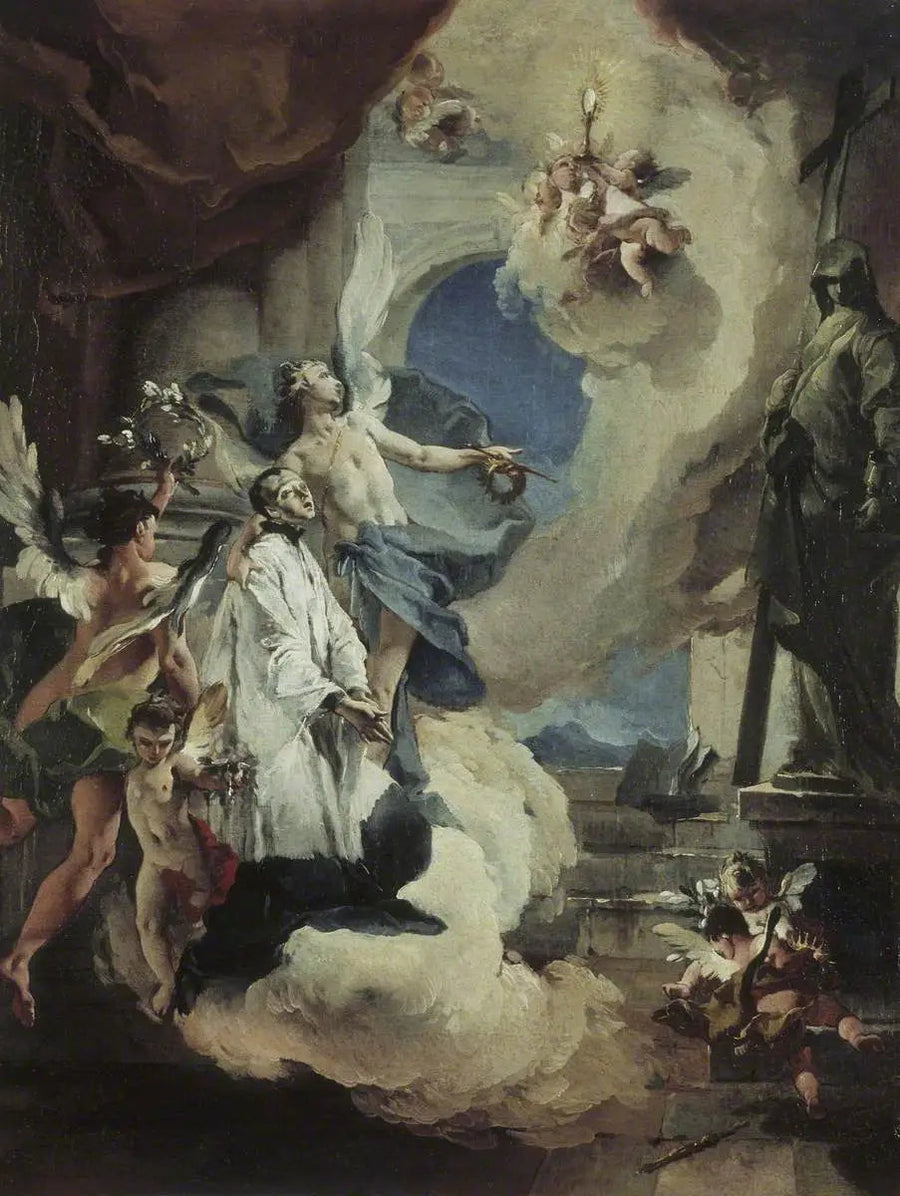 Pyhä Louis Gonzaga kirkkaudessa - Giovanni Battista Tiepolo
