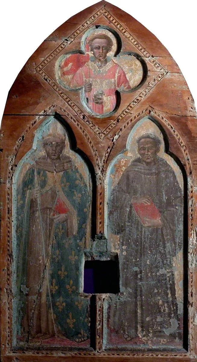 Saint Louis de Toulouse ja pyhä Antoine de Padoue sekä pyhä Étienne - Spinello Aretino
