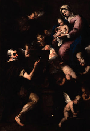 Pyhä Lucus maalasi Neitsyt Marian - Luca Giordano