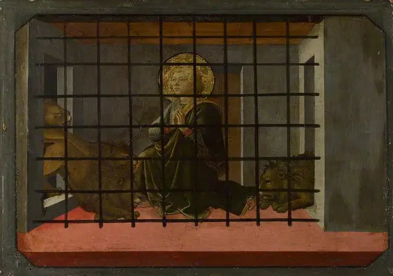 Pyhän Maman vankilassa heitetty leijonille - Fra Filippo Lippi