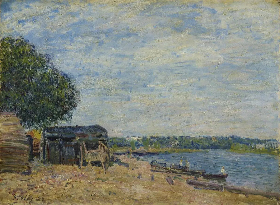 Saint-Mammès. Maisema - Alfred Sisley