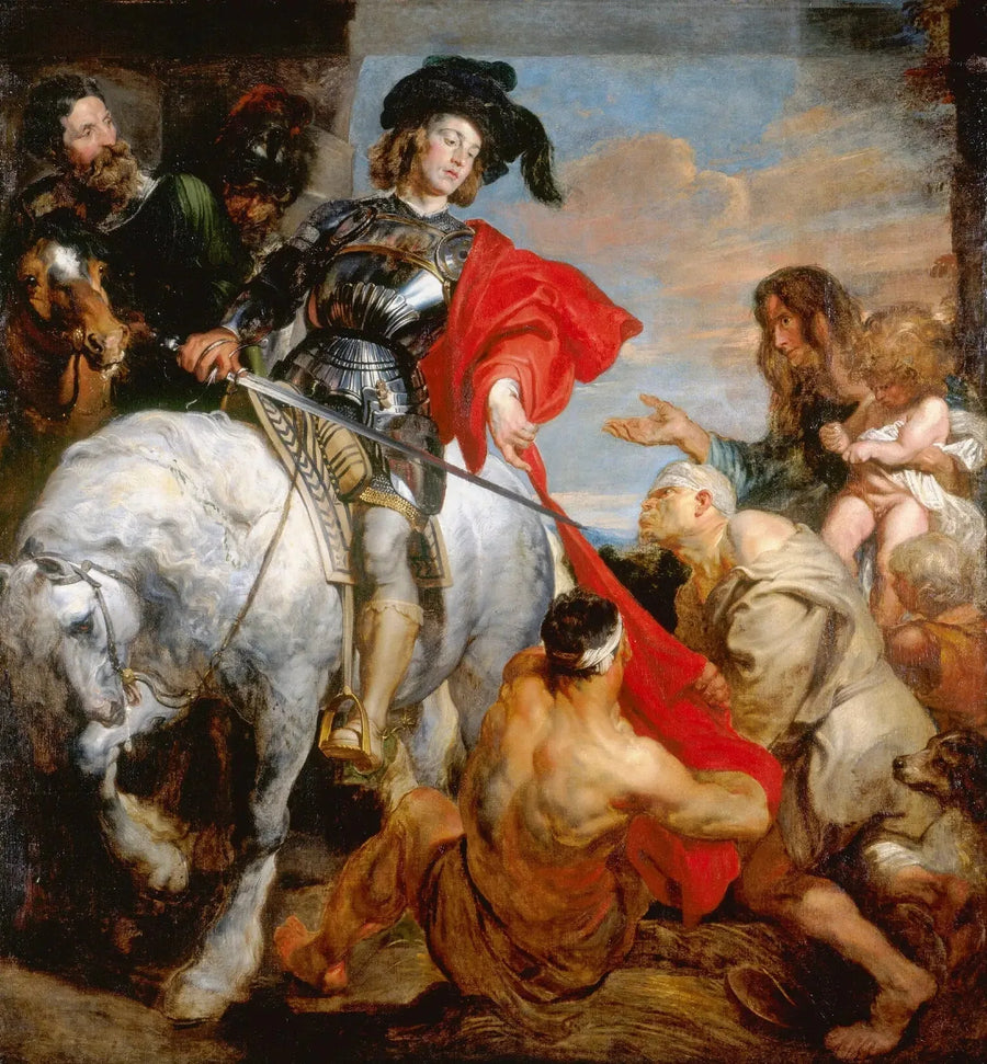Saint Martin jakamassa viittansa - Antoine van Dyck