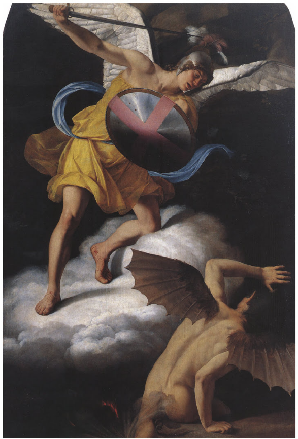 Saint Michel et le Diable - Orazio Gentileschi image 1 tableau peint à l’huile sur toile