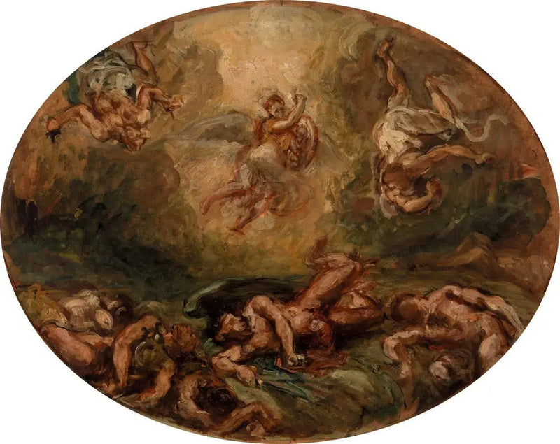 Pyhä Mikael voittaa paholaisen - Eugène Delacroix