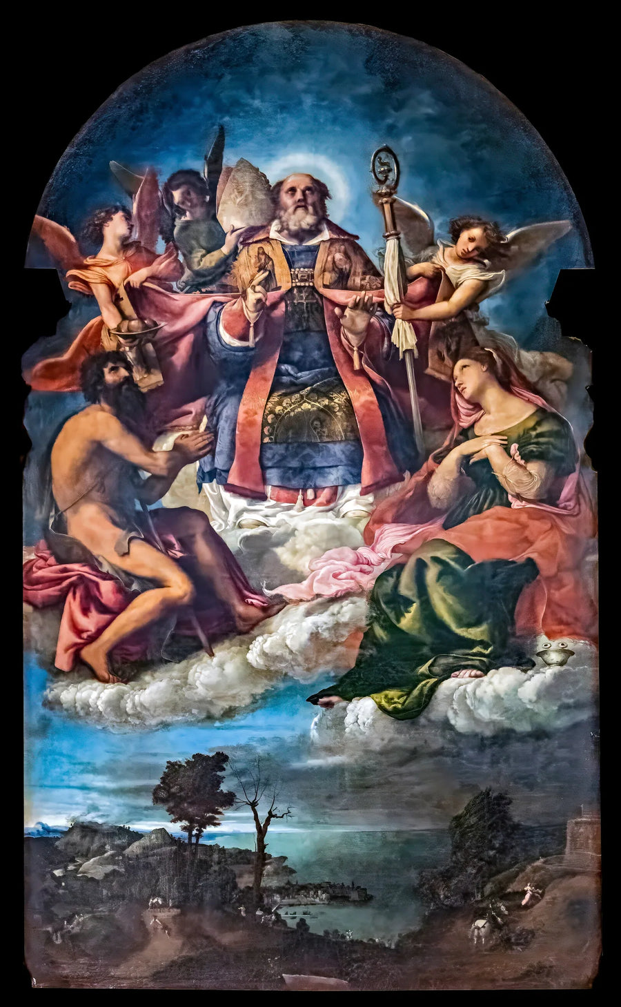 Pyhimys Nikolaus kirkastuksessa - Lorenzo Lotto