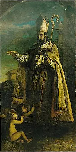 Pyhä Nikolaus herättää pienet lapset - Gustave Courbet