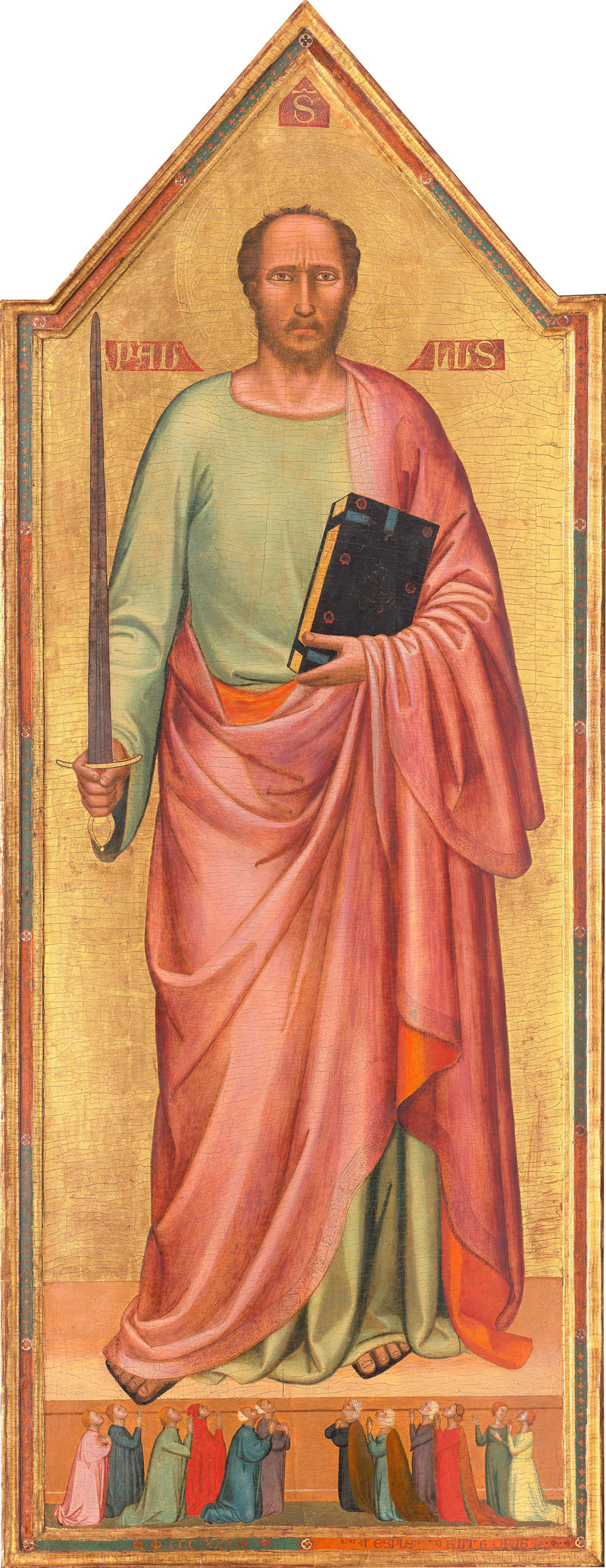 Pyhä Paavali ja joukko uskollisia - Bernardo Daddi