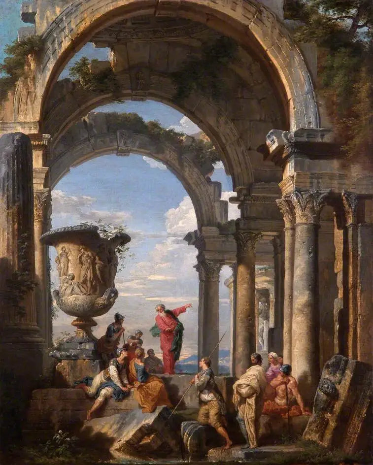 Pyhä Paavali saarnaamassa Ateenassa - Giovanni Paolo Panini