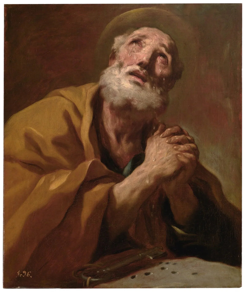 Pyhän Pietarin itku - Luca Giordano