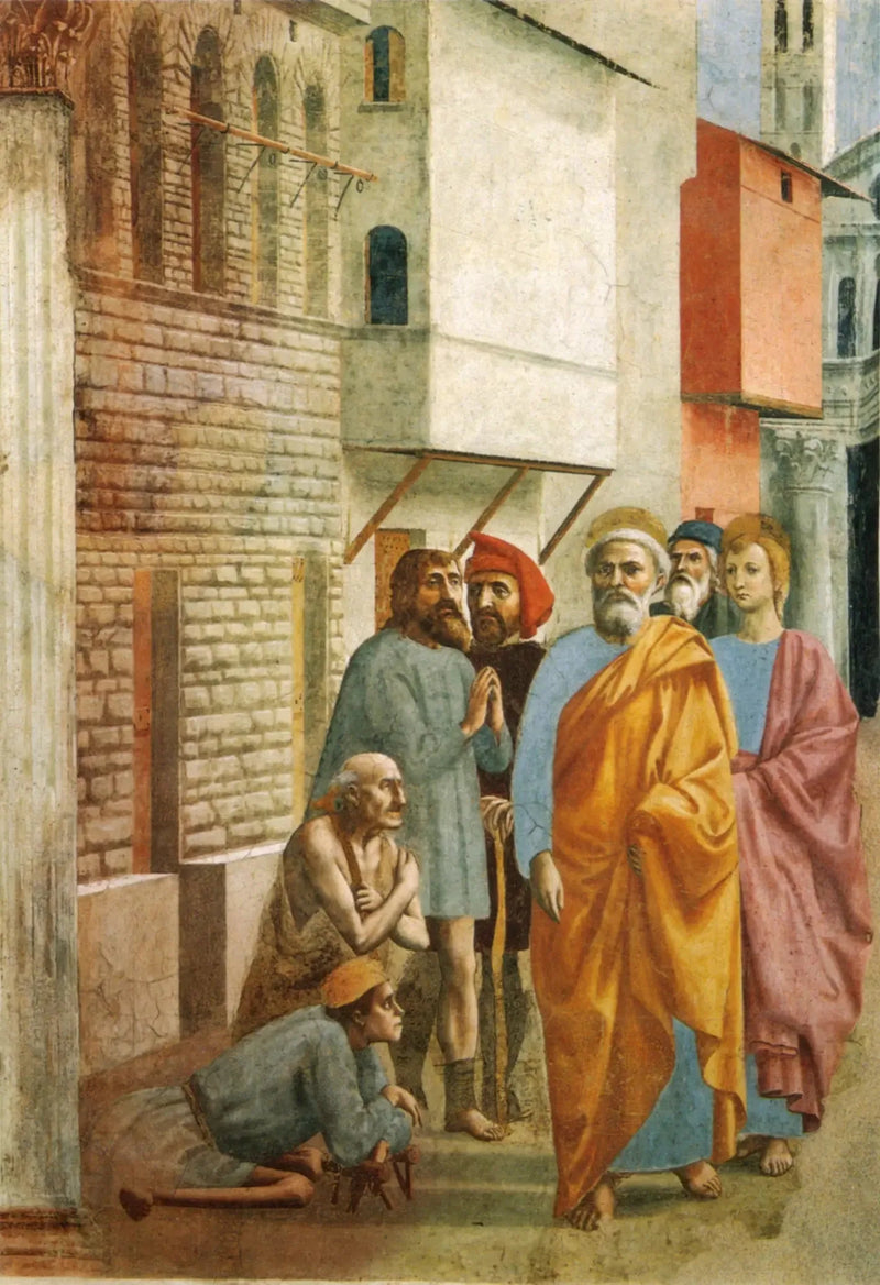 Pyhä Pietari parantaa sairaita varjonsa avulla - Masaccio