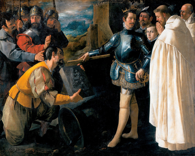 Saint Pierre Nolasco keräämässä El Puig'n Neitsyt-kuvaa - Francisco de Zurbarán