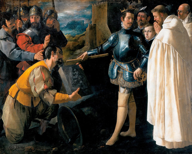 Saint Pierre Nolasco keräämässä El Puig'n Neitsyt-kuvaa - Francisco de Zurbarán