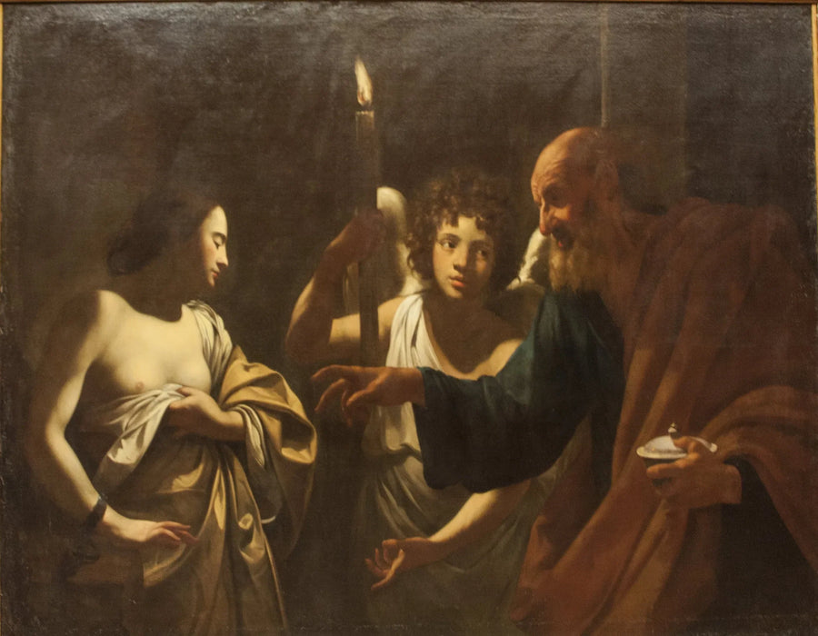 Pyhä Pierre vierailee pyhä Agathetta vankina - Simon Vouet
