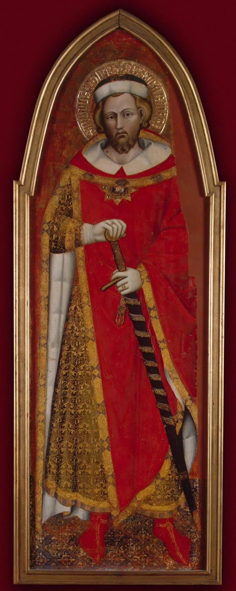Saint Pontien (siipi osaa polyptychistä) - Spinello Aretino