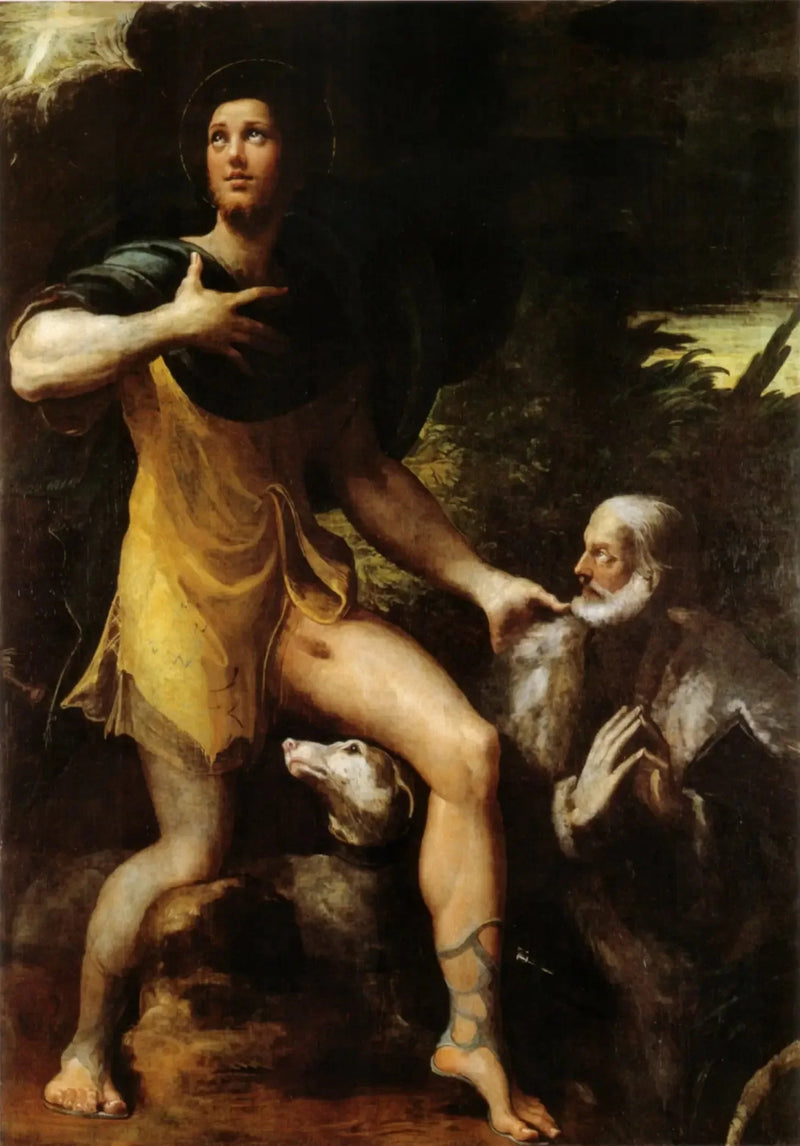 Pyhä Roch ja lahjoittaja - Parmigianino