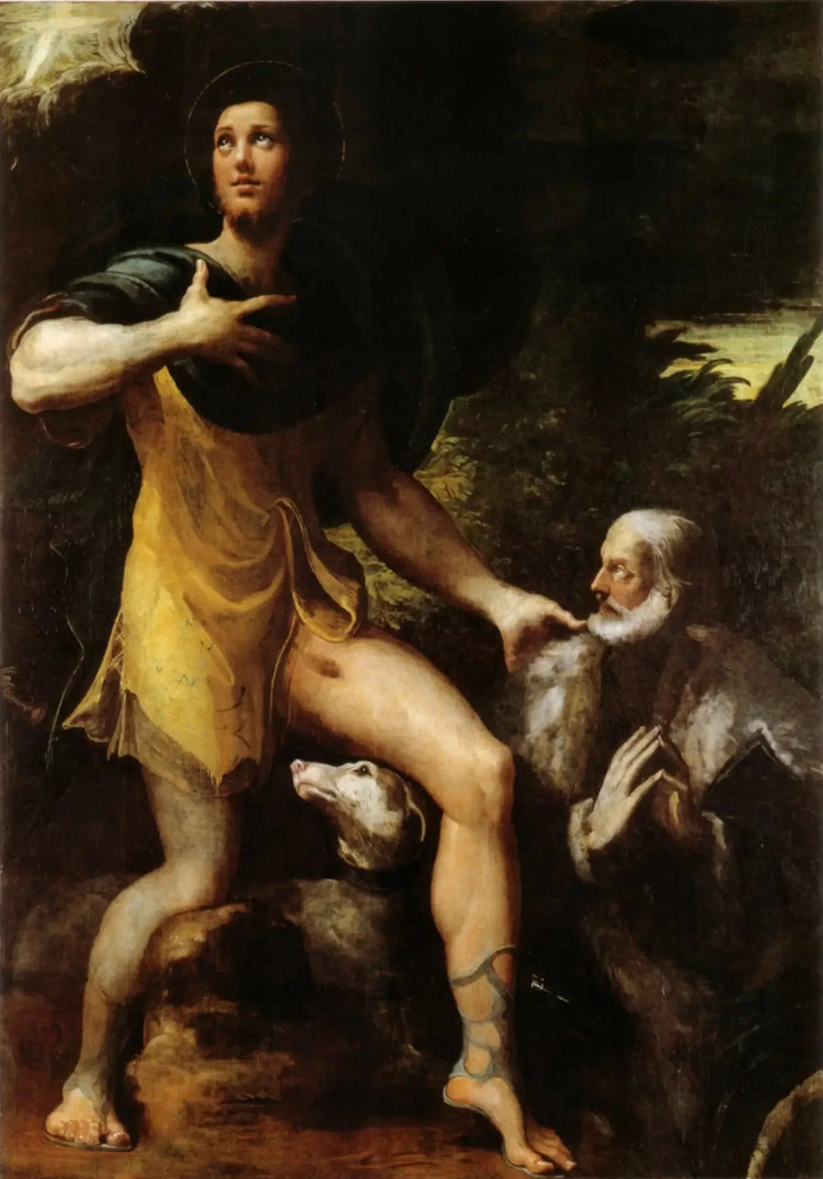 Pyhä Roch ja lahjoittaja - Parmigianino